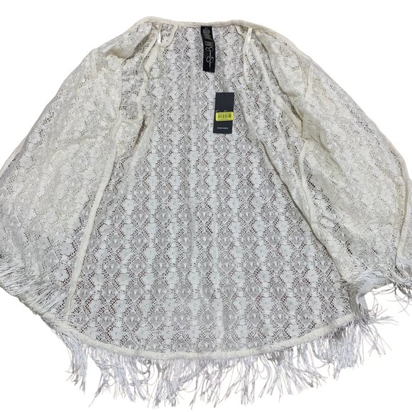Jessica Simpson White Sammy Kimono Lace Top - XS - Picture 7 of 7